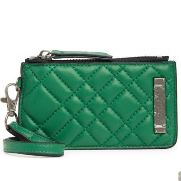 Kurt Geiger Handbags - Kurt Geiger Green Quilted Wallet